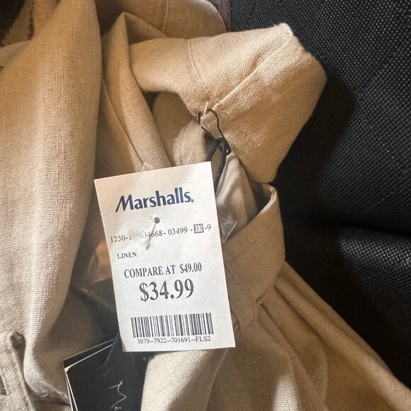 Nicole Miller New York Tan Belted Midi Dress NWT - Picture 7 of 8